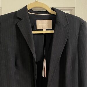 Banana Republic Navy Pinstripe Blazer